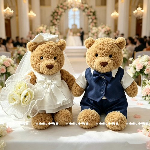 jellycat巴塞罗熊衣服西装28cm36cm47cm手作娃衣压床娃娃婚礼婚纱