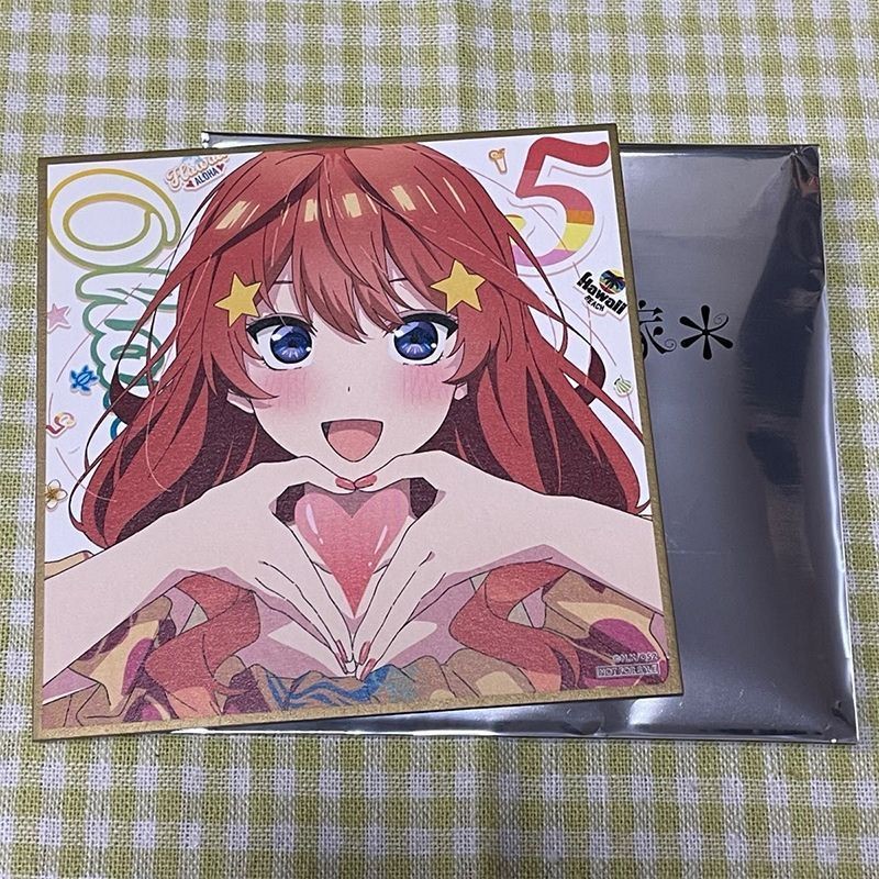 五等分的新娘中野五月爱心手势色纸现货特典周边全新限定星形发饰