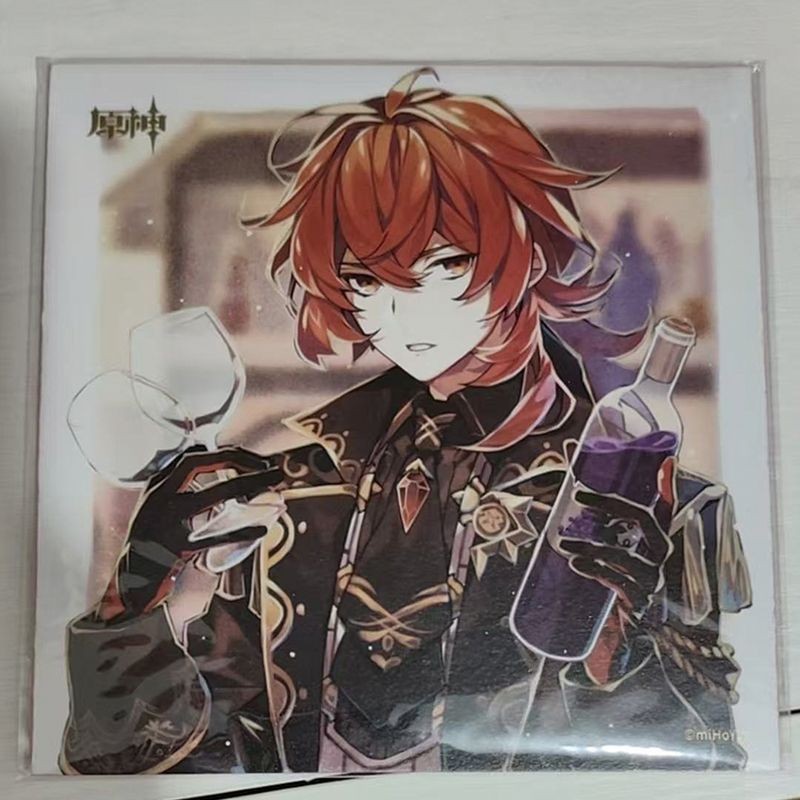 迪卢克色纸原神晨曦酒庄夜枭座火系角色插画周边限定收藏礼物摆台