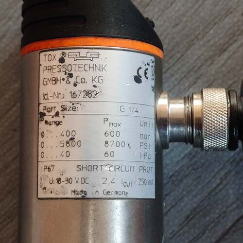可维修德国TOX 167282 ZDO 1-400压力传感器议价