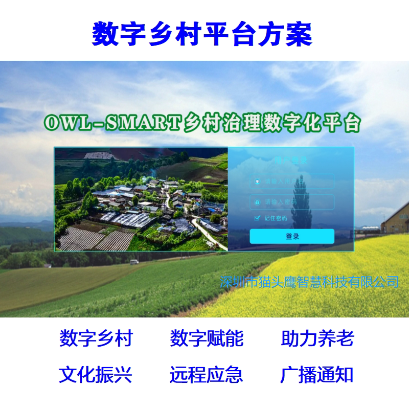数字乡村平台方案天空地一体化数据采集视频监测系统地理信息技术