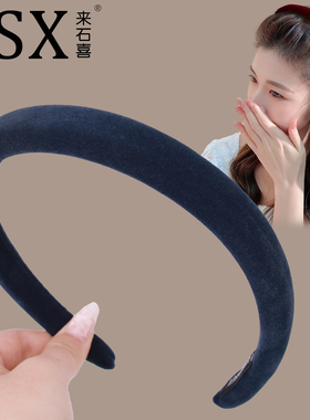 复古丝绒高颅顶发箍女2025新款高级感洋气时尚头箍不勒头发夹发卡