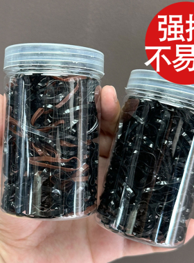 黑色皮套女头绳2026年新款一次性橡皮筋女扎头高弹力耐用发圈发绳
