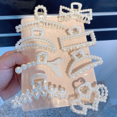 珍珠发夹女2026新款 气质后脑勺白色夹子头饰高级感抓夹鲨鱼夹发卡