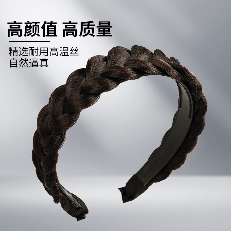 麻花辫假发发箍女款秋冬发卡头饰图片