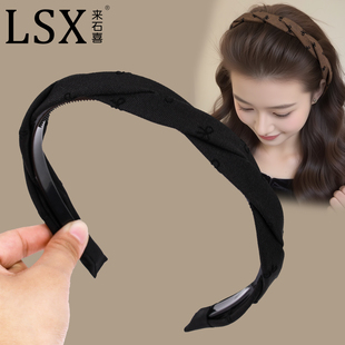 蝴蝶结发箍女2025新款 防滑压发发卡头饰发夹 高颅顶显脸小头箍女款