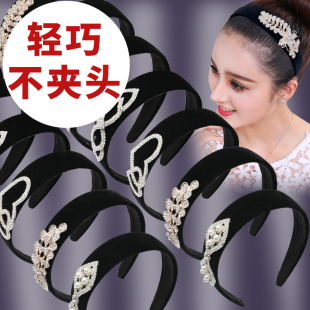 绒布发箍女2025新款 头箍女洗脸防滑发卡子头饰韩国简约气质压发捆