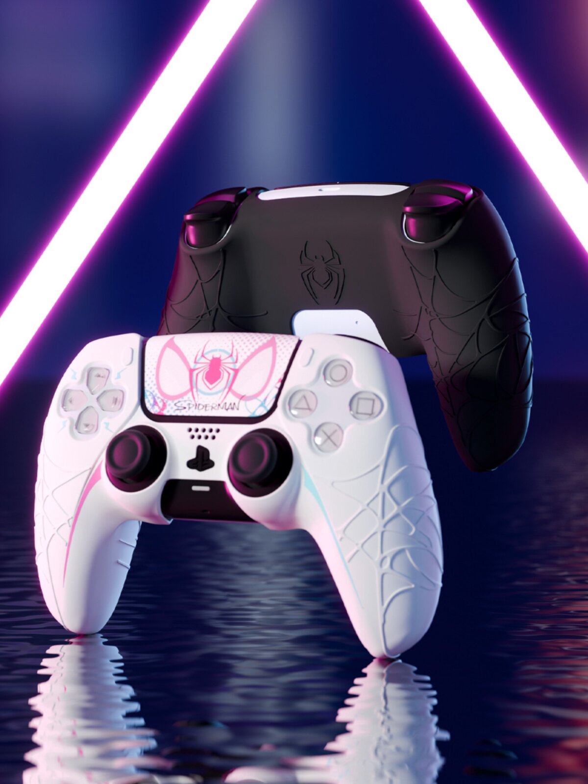 PS5 컨트롤러 보호 커버 스파이더 맨 실리콘 쉘 NATIONAL BANK PS5 게임 컨트롤러 모든 항목을 포함하는 낙하 방지 소프트 쉘에는 로커 캡이 함께 제공됩니다