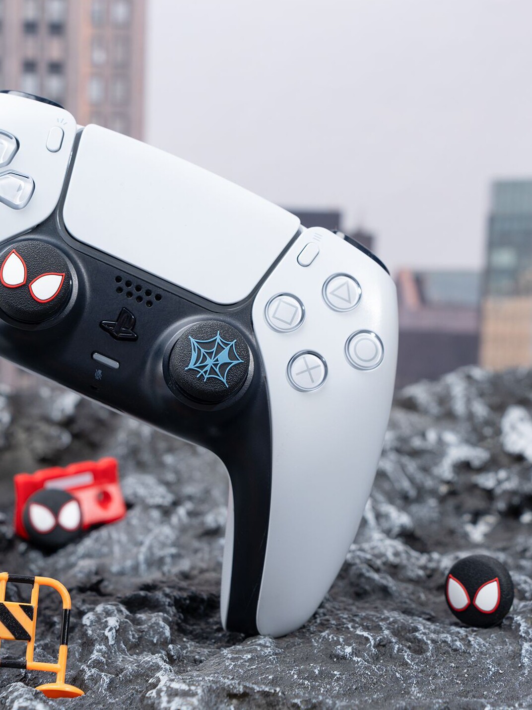 PS5 게임 컨트롤러 마블 스파이더맨 로커 캡 NSPRO 실리콘 키 캡 PS4 로커 커버 보호 커버