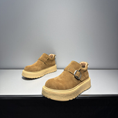 鞋 增高复古百搭软底休闲乐福鞋 懒人勃肯鞋 大头厚底工装 一脚蹬男鞋