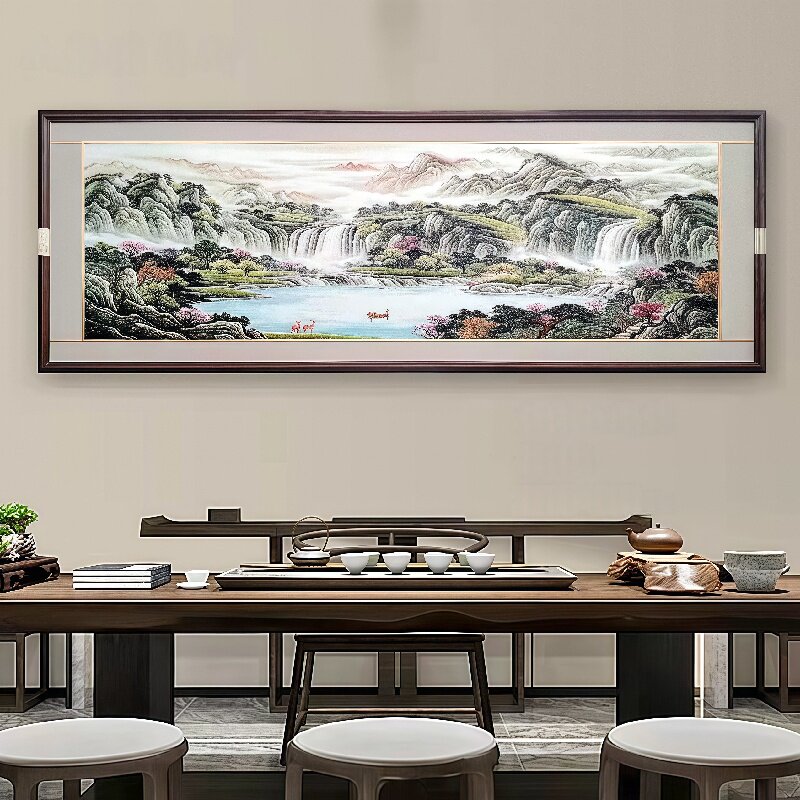 新中式客厅沙发背景墙装饰画