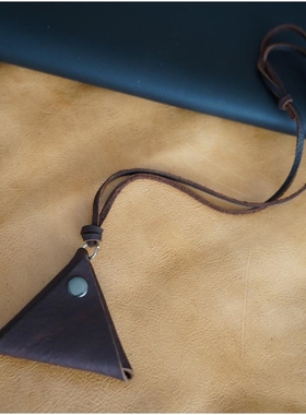 fever同款皮革立体编织绳项链个性ins时尚百搭钥匙太阳镜挂包