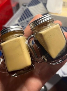 迷你把手玻璃杯瓶试吃样品蜂蜜瓶 小样调料罐咖啡浓缩液分装瓶