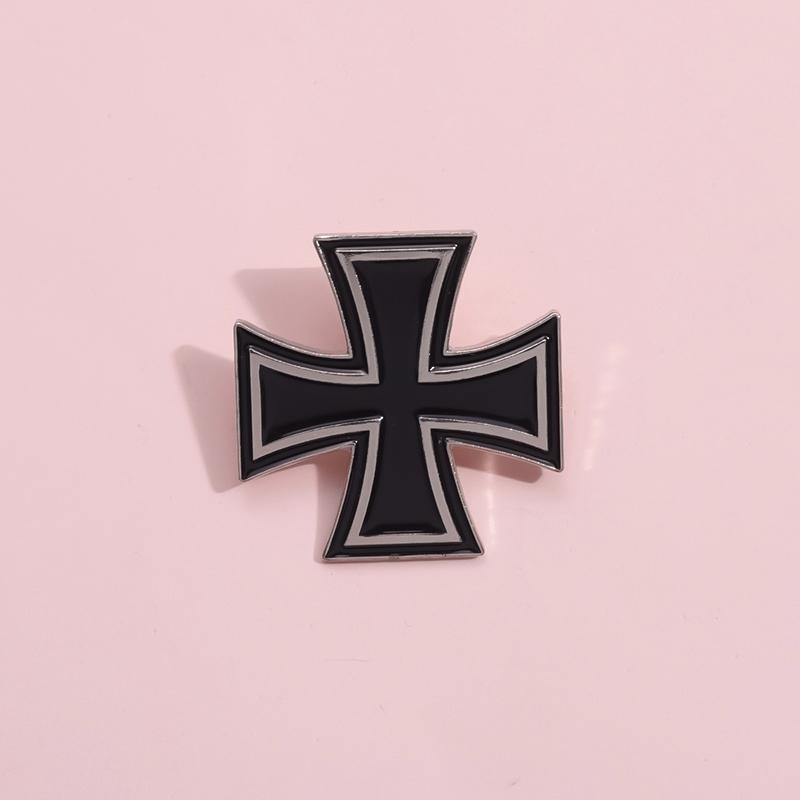 复古普鲁士德国金属铁十字胸针挂