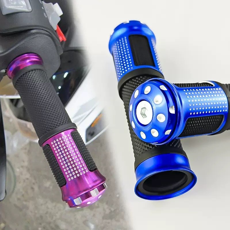 摩托车手把套鬼火车手把胶套改装配件铝合金防滑手把胶踏板车把套