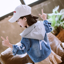 小女孩时髦春秋超洋气上衣 儿童洋气时尚 女童牛仔外套秋装 2019新款