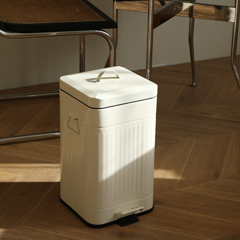 述物复古厨房客厅家用大容量脚踏美式翻盖卫生垃圾桶静音缓降,家庭/个人清洁工具,垃圾桶,淘宝优惠券,粉丝福利购,淘宝优惠卷