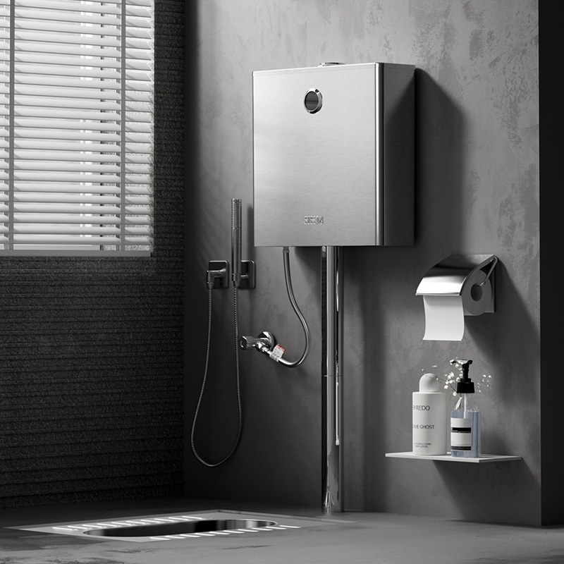 不锈钢冲水箱挂墙式蹲坑节水箱