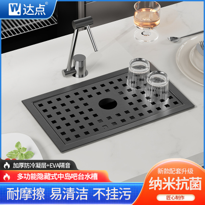 黑色不锈钢纳米迷你吧台小水槽