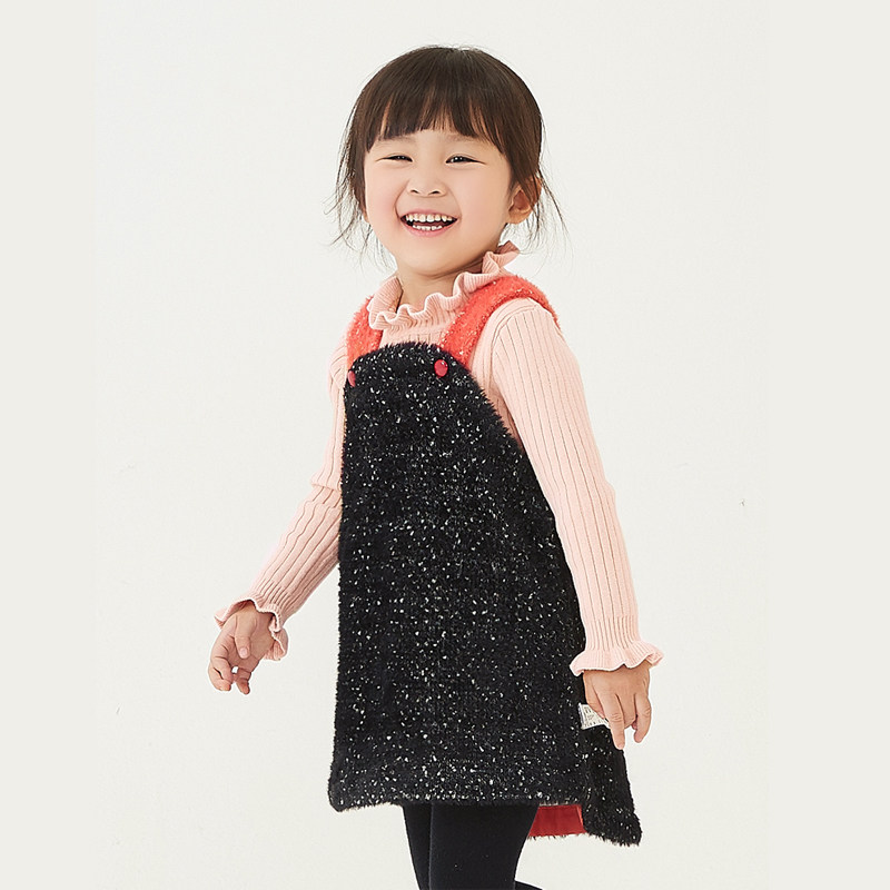 2023冬季新款女宝宝时尚加绒吊带连衣裙儿童洋气保暖毛呢厚小裙子,童装/婴儿装/亲子装,连衣裙,淘宝优惠券,粉丝福利购,淘宝优惠卷