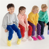 2024早春新款 上衣小童潮 男女宝宝炸街纯色宽松卫衣婴幼儿圆领爆款