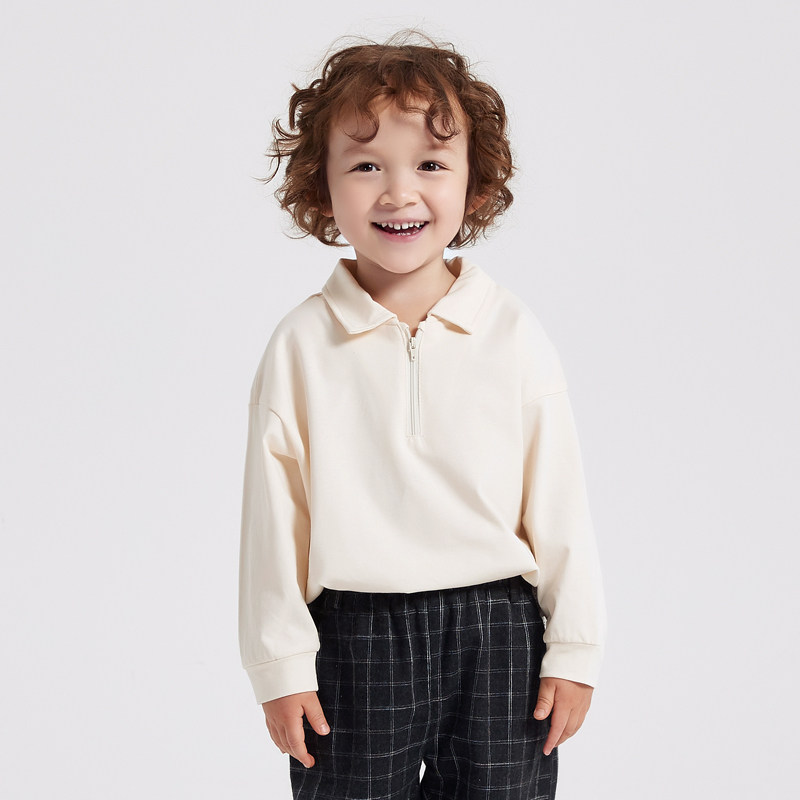 2024春装新款男宝宝长袖t恤婴儿纯棉洋气POLO打底衫潮童纯色上衣,童装/婴儿装/亲子装,T恤,淘宝优惠券,粉丝福利购,淘宝优惠卷