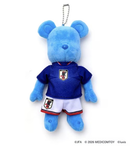 日本代购2026世界杯BE@RBRICK 足球日本国家队毛绒玩具钥匙保温杯