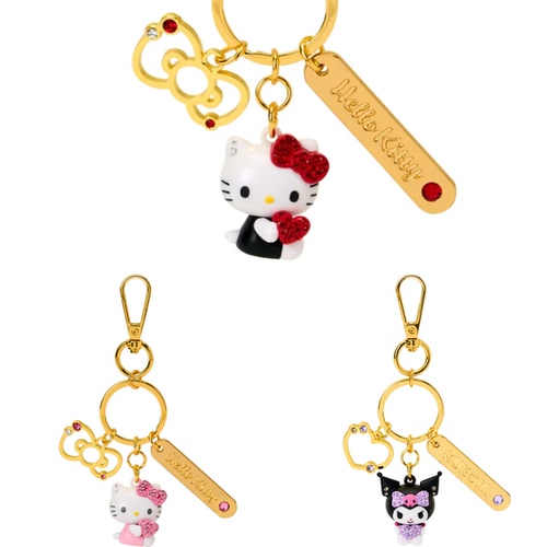 三丽鸥HelloKitty钥匙扣正品3d立体带钻蝴蝶结钥匙扣挂饰挂件礼物