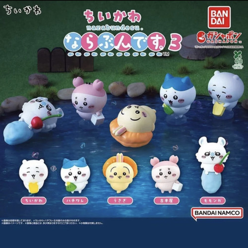现货日本正版万代吉伊卡哇 chiikawa排队造型3乌萨奇小八飞鼠扭蛋