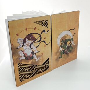 日本限定风神雷神雕刻御朱印贴直书朱印本48页生日礼物180×120mm