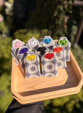 日本代购神乐坂安养寺昭和风花色奢华蕾丝御守金运健康胜利礼物