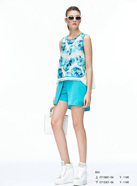 circle 瑟可 专柜 女装 春夏 新款 7138A1休闲 百搭 上衣 特