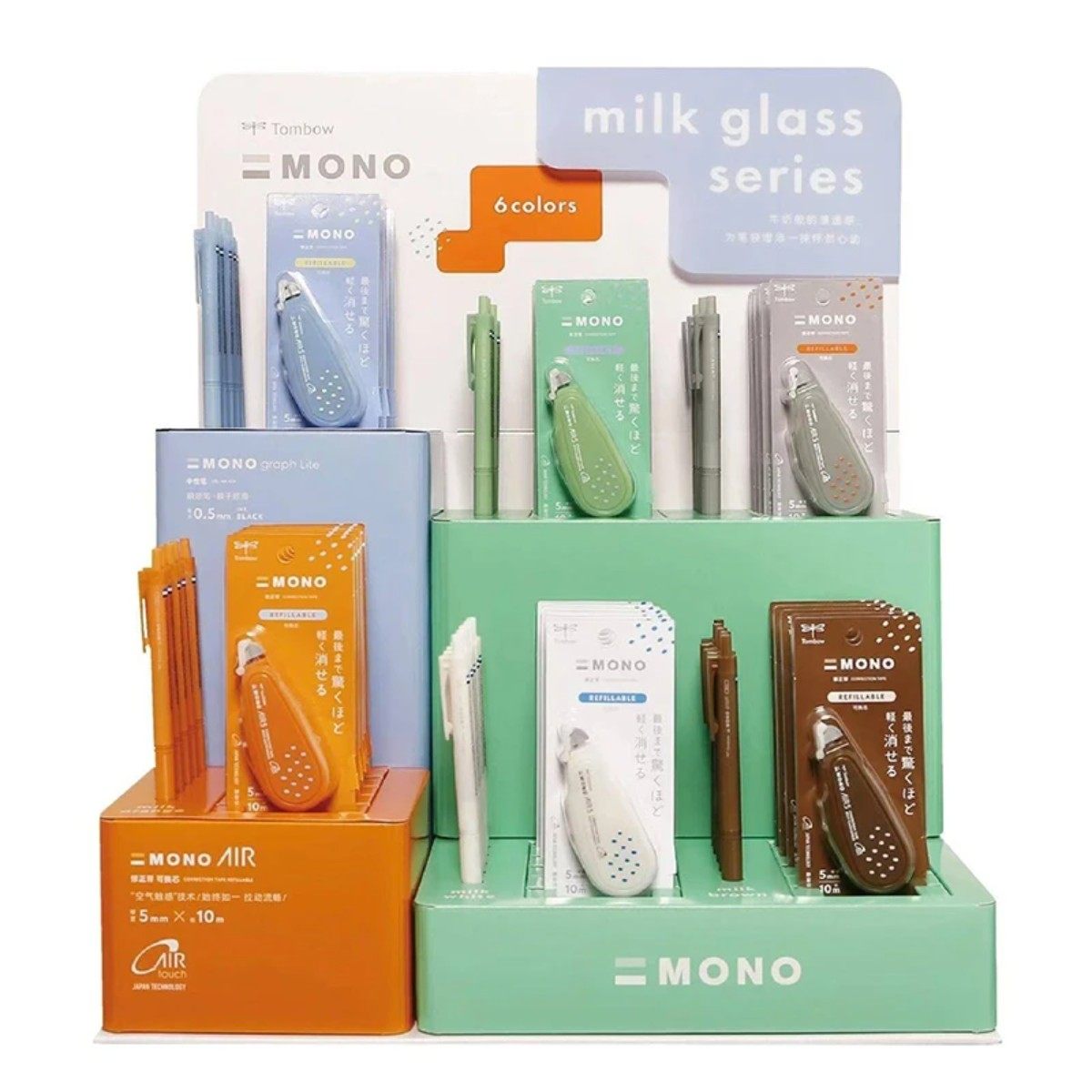 日本Tombow蜻蜓mono静音修正带冬日奶釉新色可替换芯大容量涂改带