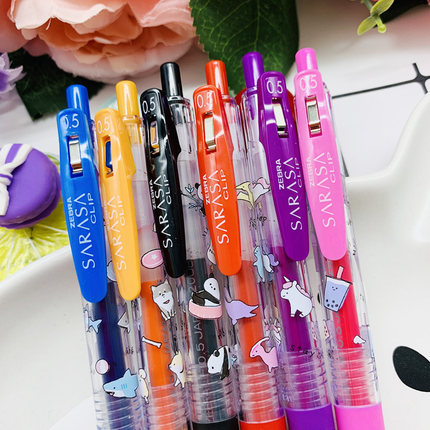 日本ZEBRA斑马SARASA限定JJ15熊猫柴犬独角兽奶茶中性水笔0.5黑色