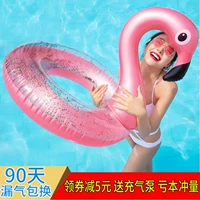 Vòng bơi mới dành cho người lớn trẻ em lưới đỏ flamingo kỳ lân nước bơm hơi gắn kết nổi giường hàng nổi ban đầu sequin - Cao su nổi phao cổ