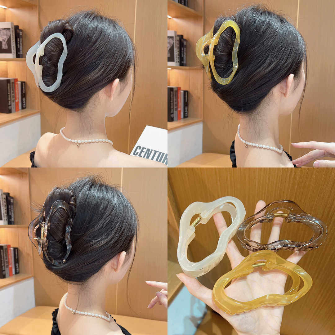 云朵大号抓夹气质发夹女后脑勺网红发卡头发盘发抓鲨鱼夹子头饰女