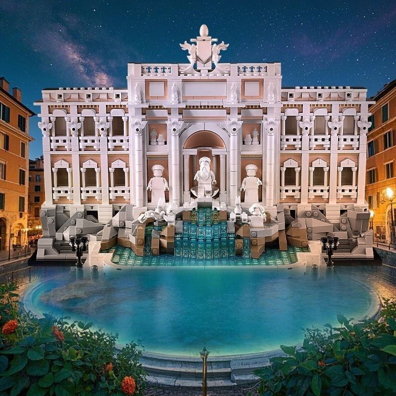 适用于乐高建筑系列21062罗马许愿池益智复古建筑拼装积木玩具礼