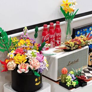 2026新款山姆代购森宝积木花永生花益智拼装小颗粒花束玫瑰花女孩