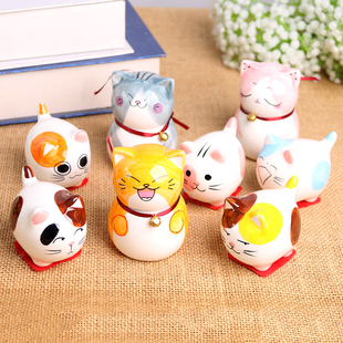 陶瓷小猫咪摆件创意家居饰品工艺品可爱桌面生日礼物日式治愈物件