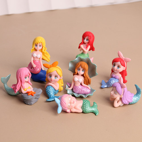 美人鱼可爱治愈系小玩意儿贝壳鱼缸造景装饰微景观摆件礼物礼品