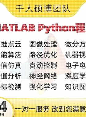 matlab代编程序Python神经网络深度学习图像信号处理算法通信彷真