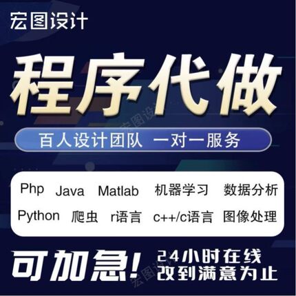 计算机java程序代编Python编程C编写C++代做linux设计R代码qt开发
