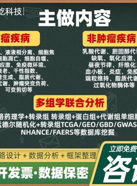 charls数据库NHANES代码单细胞测序TCGA指导转录组GEO生信分析