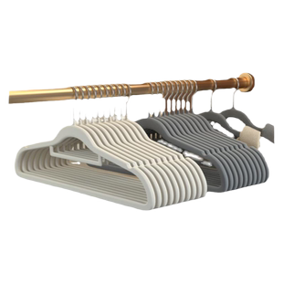 植绒衣架整理师专用超薄防滑无痕衣挂防肩角衣柜衣服撑子家用挂衣