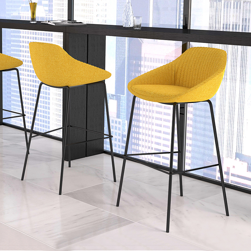 吧台椅现代轻奢家用高脚凳子简约高级感酒吧咖啡厅吧椅时尚岛台椅