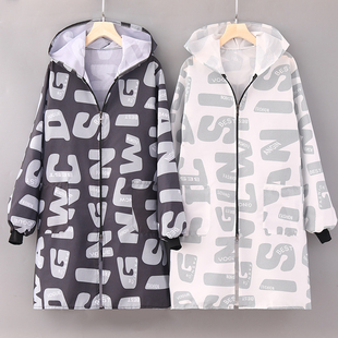 2025四季防脏污工作服围裙防晒家用厨房罩衣长袖薄款正穿衣女拉链