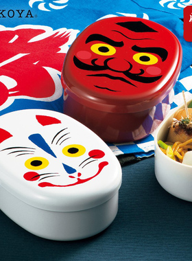 hakoya便当盒日式双层小学生饭盒卡通可爱少女进口儿童便携餐盒