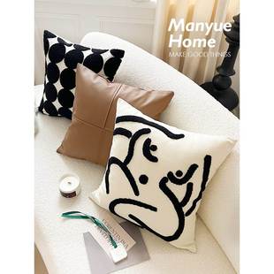 m .生活王震性价比高的风格抽象沙发枕头枕套床头靠背样板房靠垫