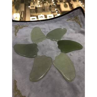 岫玉刮痧板玉石全息面部美容刮痧玉板玉石板面部精美玉质牛角礼品