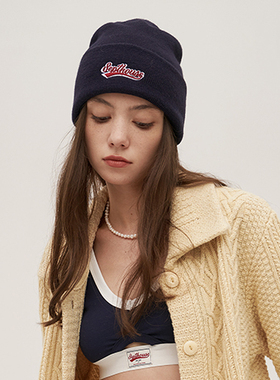 Septhouse 复古学院风字母毛线帽休闲冷帽 三色